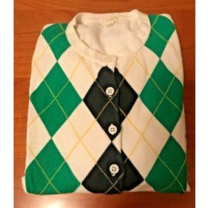 J. Crew Classic Argyle Sweater 100% Cotton
